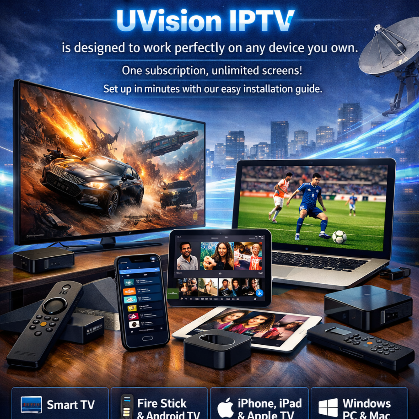 UVision IPTV auf allen Geräten